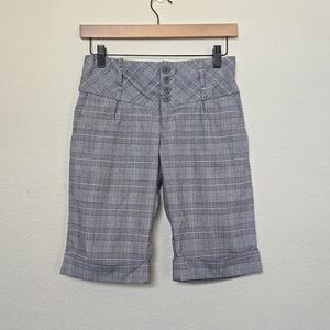 Vintage Y2K Plaid Grey pink low rise capri pants size XS